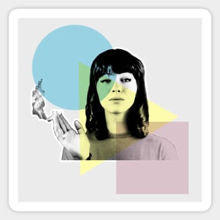 Anna Karina 60s Style Design Sticker